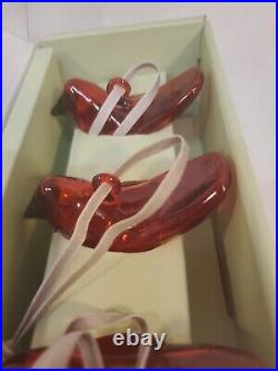 Iittala Ornament Glass Bird Red 3 Set Boxed Curious Mind of Oiva Toikka Iittala Ornament Glass Bird Red 3 Set Boxed Curious Mind of Oiva Toikka