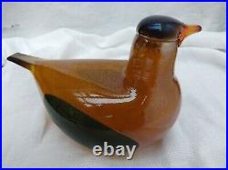Iittala Scandinavian Glass Bird Golden Dove 2001 Excellent Toikka