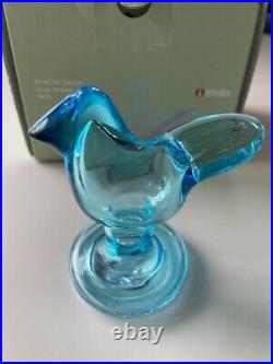 Iittala Scope Legged Cioppo Glass Sky Blue × Turquoise Interior Ornament
