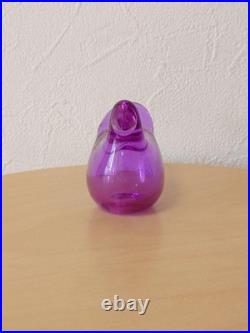 Iittala Sieppo Amethyst Clear Glass Bird Handcrafted Used