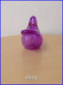 Iittala Sieppo Amethyst Clear Glass Bird Handcrafted Used