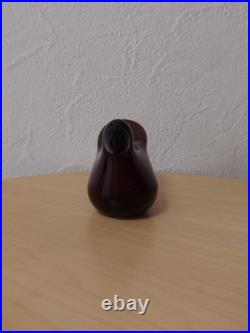 Iittala Sieppo Bird Brown Clear Handmade Glass Used Collectible