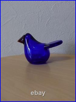 Iittala Sieppo Cobalt Blue Brown Glass Bird Collectible Handmade Used Iittala Sieppo Cobalt Blue Brown Glass Bird Collectible Handmade Used