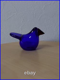 Iittala Sieppo Cobalt Blue Brown Glass Bird Collectible Handmade Used Iittala Sieppo Cobalt Blue Brown Glass Bird Collectible Handmade Used