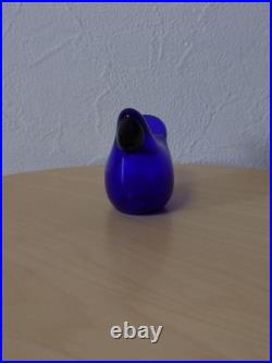 Iittala Sieppo Cobalt Blue Brown Glass Bird Collectible Handmade Used Iittala Sieppo Cobalt Blue Brown Glass Bird Collectible Handmade Used
