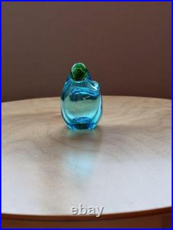 Iittala Sieppo Light Blue Green Bird Handcrafted Glass Used Iittala Sieppo Light Blue Green Bird Handcrafted Glass Used