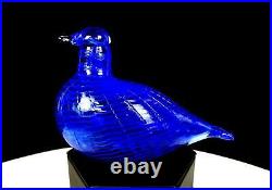 Iittala Signed Nuutajarvi Glass Oiva Toikka Baby Bluebird 5 1/4 Sculpture 1992