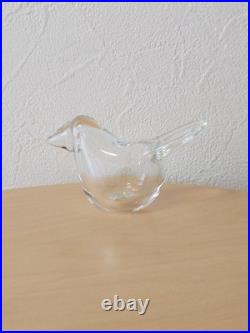 Iittala Siieppo Clear Glass Bird Handcrafted Used Vintage Iittala Siieppo Clear Glass Bird Handcrafted Used Vintage