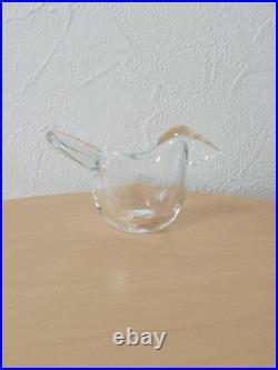 Iittala Siieppo Clear Glass Bird Handcrafted Used Vintage Iittala Siieppo Clear Glass Bird Handcrafted Used Vintage