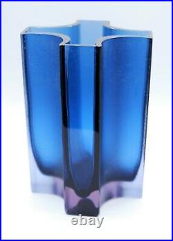 Iittala Tapio Wirkkala. Vase In Petrol Blue And Neosin Color. Signed 3512. Rare