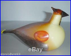 Iittala Toikka Cedar Waxwing Art Glass Bird Figurine Finland New In Box
