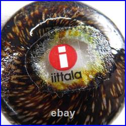 Iittala Toikka Glass Figurine Birds Little Barn Owl Handmade Brown withbox H 2