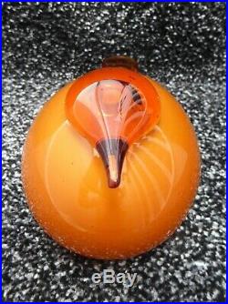Iittala Toikka Kuulas Seville Orange (Pomeranssi) Glass Bird New in Box