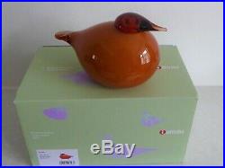 Iittala Toikka Kuulas Seville Orange (Pomeranssi) Glass Bird New in Box