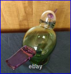 Iittala by Oiba Toikka Evening Bird Green Purple Glass 2023 Limited withBox