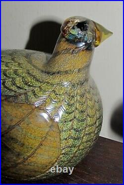 Iittala oiva toikka art glass bird grouse finland