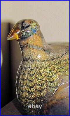 Iittala oiva toikka art glass bird grouse finland