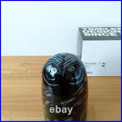 Iittala sooty owl Bird Northern Owl Black Figurine Glass Art Scope ornament