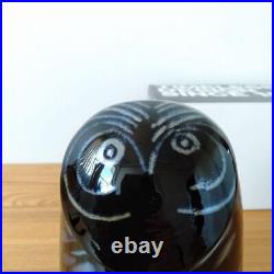 Iittala sooty owl Bird Northern Owl Black Figurine Glass Art Scope ornament