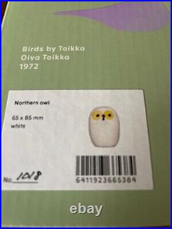 Ittala Northern Owl White Birds by Toikka Oiva Toikka 1972 with BOX USED F/S