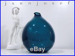 Large 13 Timo Sarpaneva for Iittala Blue Mid Century Lintupullo Bird Vase