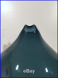 Large 13 Timo Sarpaneva for Iittala Blue Mid Century Lintupullo Bird Vase