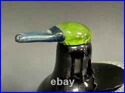 Large Iittala Finland Oiva Toikka Glass Bird Nuutajärvi Signed