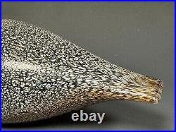 Large Iittala Finland Oiva Toikka Glass Bird Nuutajärvi Signed