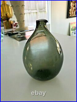 Lintupullo Bird Bottle Timo Sarpaneva Glass Decanter Signed & Dated 1957 iittala