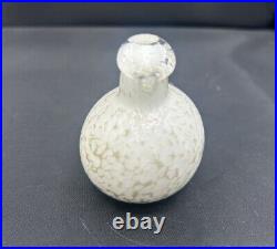 Littala Finnish Speckled White Bird Dove Tern Art Glass Figurine 4