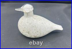 Littala Finnish Speckled White Bird Dove Tern Art Glass Figurine 4