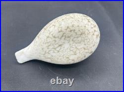 Littala Finnish Speckled White Bird Dove Tern Art Glass Figurine 4