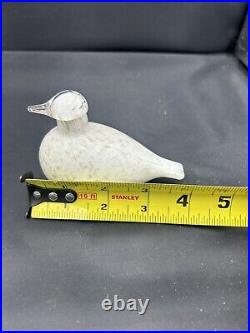 Littala Finnish Speckled White Bird Dove Tern Art Glass Figurine 4