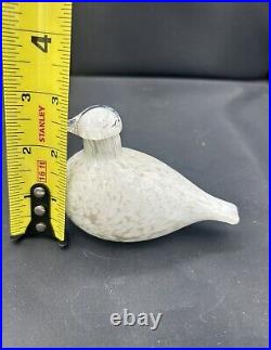 Littala Finnish Speckled White Bird Dove Tern Art Glass Figurine 4