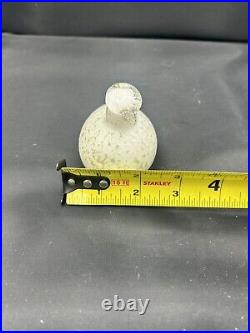 Littala Finnish Speckled White Bird Dove Tern Art Glass Figurine 4