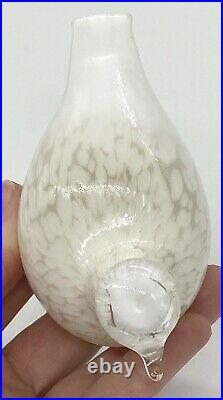 Littala Oiva Toika Nuutajarvi Art Glass Bird Willow Grouse White Figurine Signed