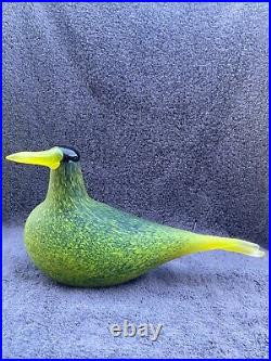 Littala Signed Oiva Toikka Kiisla Bird Of Toikka Art Glass Bird