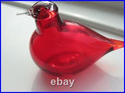 Littala Toikka glass bird. Ruby red. Little Tern Model