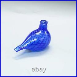 Littala glasswork Finland Toikka Collection Brave Blue Glass Bird (Sinisulka)