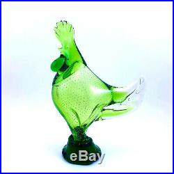 MUURLA Finland Controlled Bubble 8 Glass ROOSTER Bird Figurine iittala era