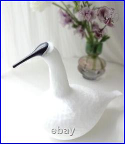 Made In Finland Iittala Birds Karelia Whooper Swan White Bird Glass