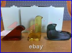 Mina perhonen Iittala glass bird new three-body set gift wrapping from Japan