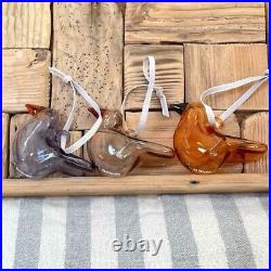 NEW Iittala Bird Glass Ornament Set of 3 WithBox From Japan Rare #8133