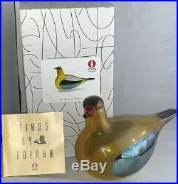 NEW Oiva Toikka 2001 Annual Bird, Golden Dove, Art Glass, Ittala Finland, Signed