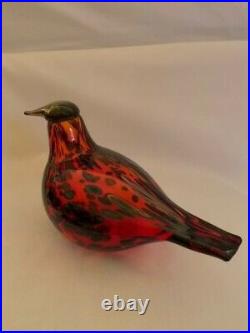 NWT littala Toikka Glass Ruby Red Bird