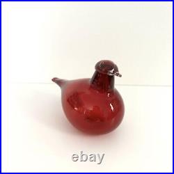 New Iittala Little Tern Bird Cranberry Finland