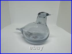 New iittala Oiva Toikka Little Tern Clear Recycled Glass Bird Figurine, Finland
