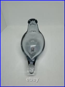 New iittala Oiva Toikka Little Tern Clear Recycled Glass Bird Figurine, Finland