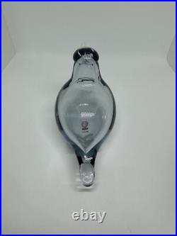 New iittala Oiva Toikka Little Tern Clear Recycled Glass Bird Figurine, Finland