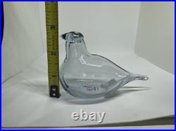 New iittala Oiva Toikka Little Tern Clear Recycled Glass Bird Figurine, Finland